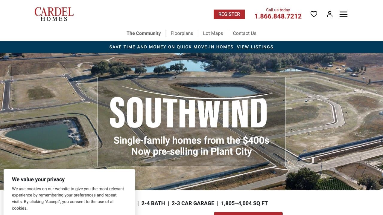 Southwind new construction community in Plant City, Florida